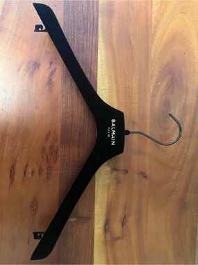 Balmain Black Velvet Suit Hanger with Branded Center
